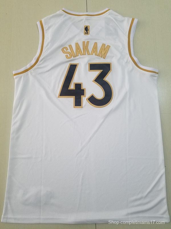 Pascal Siakam 43 White Golden Edition Jersey