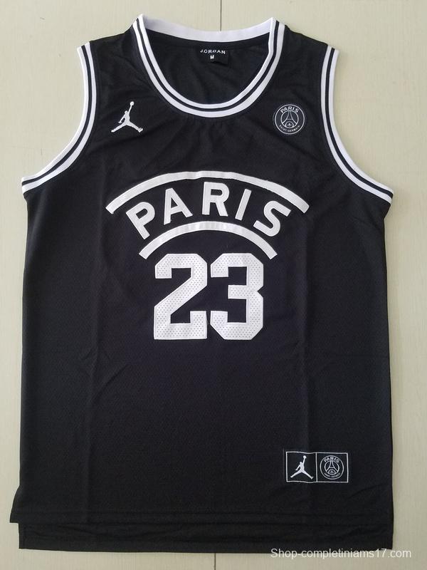 PSG Michael Jordan Black Basketball Jerseys