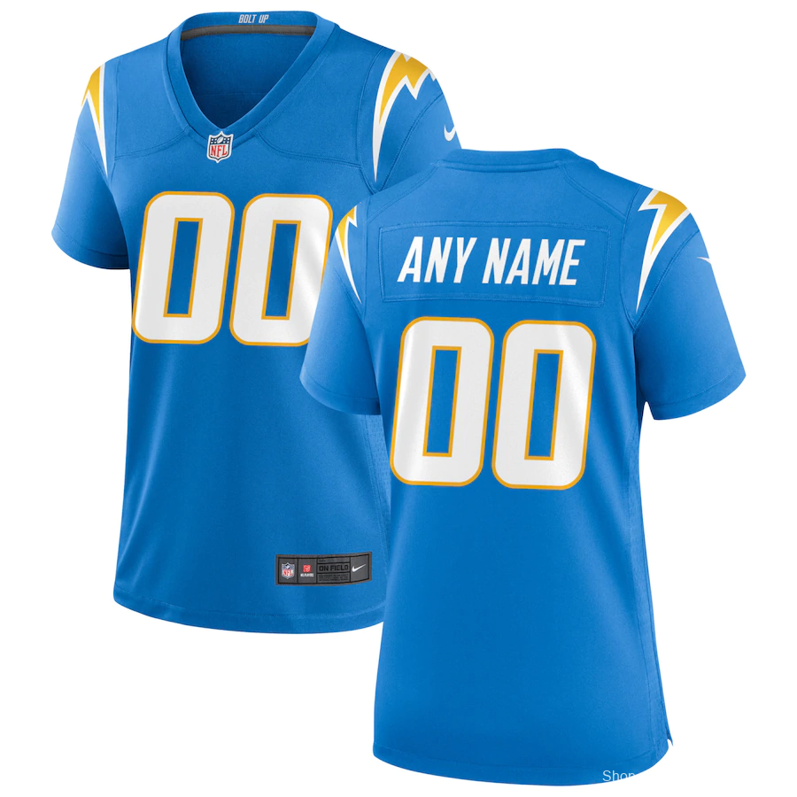 Women's Powder Blue Custom Game Team Jersey