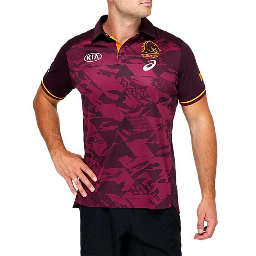 Brisbane Broncos 2021 Men's Training Rugby Polo