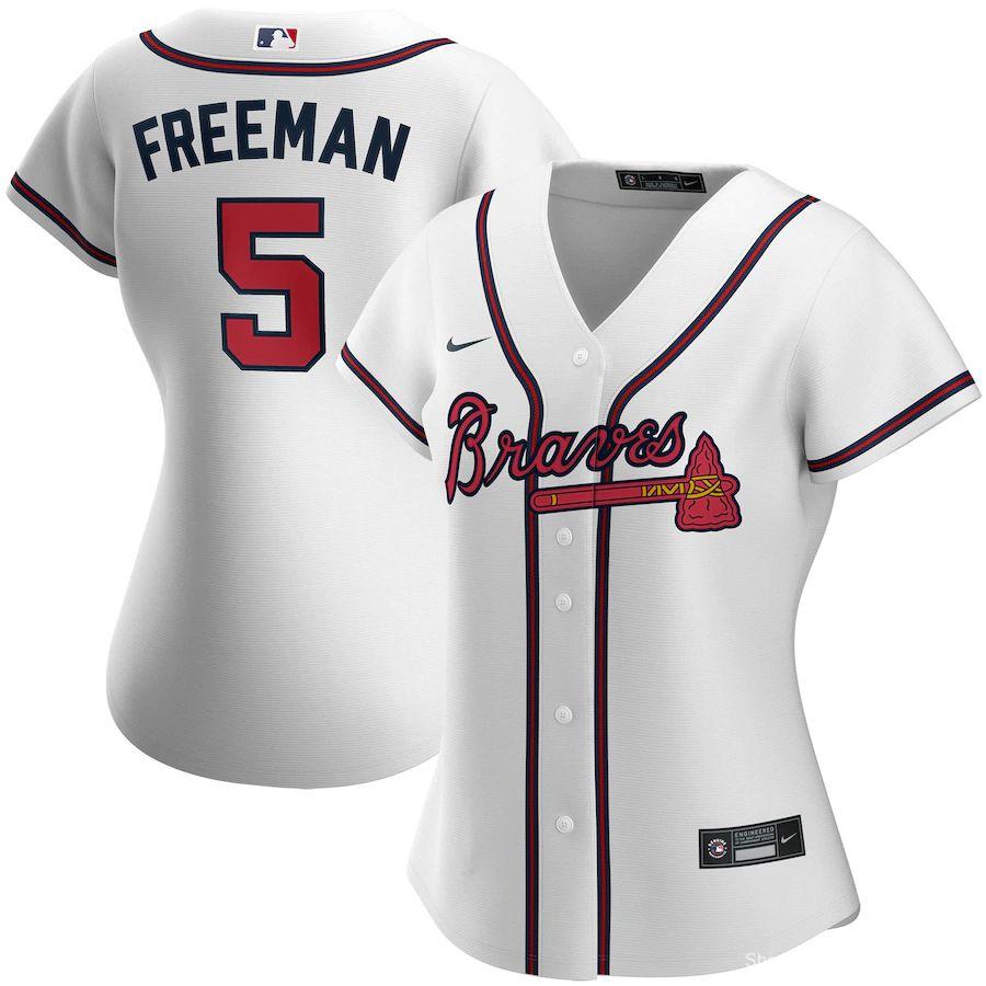 Women's Freddie Freeman White Home 2020 Player Team Jersey