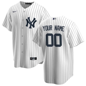 Men's White&amp;Navy Home 2020 Custom Team Jersey