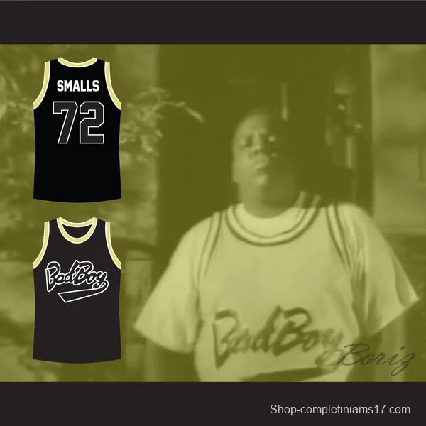 Notorious B.I.G. Biggie Smalls 72 Bad Boy Black Basketball Jersey