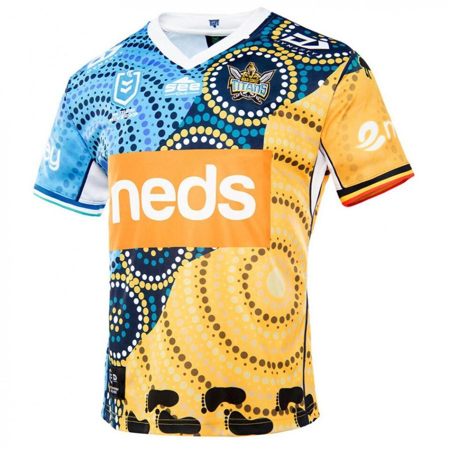 Gold Coast Titans 2021 Mens Indigenous Rugby Jersey