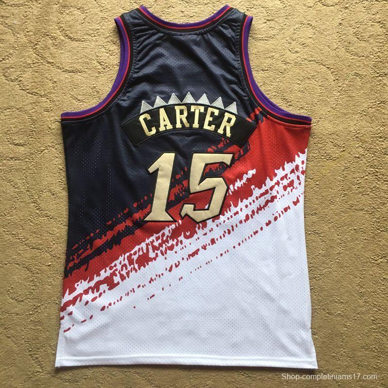 Men's Vince Carter Black And White Retro Classic Team Jersey