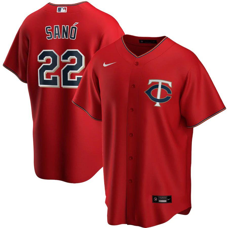 Men's Miguel Sano Red Alternate 2020 Player Team Jersey