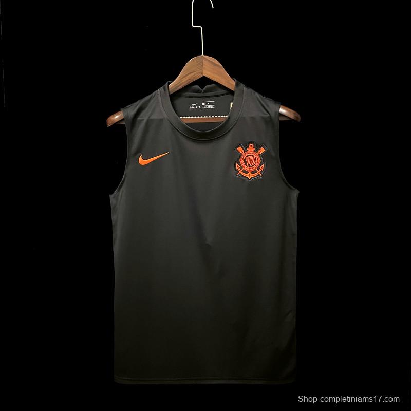 22/23 Corinthians Pre-match Training Black Vest 