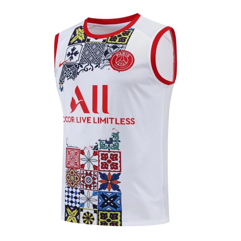 22/23PSG White Special Edition Pre-Game Training Jersey Vest