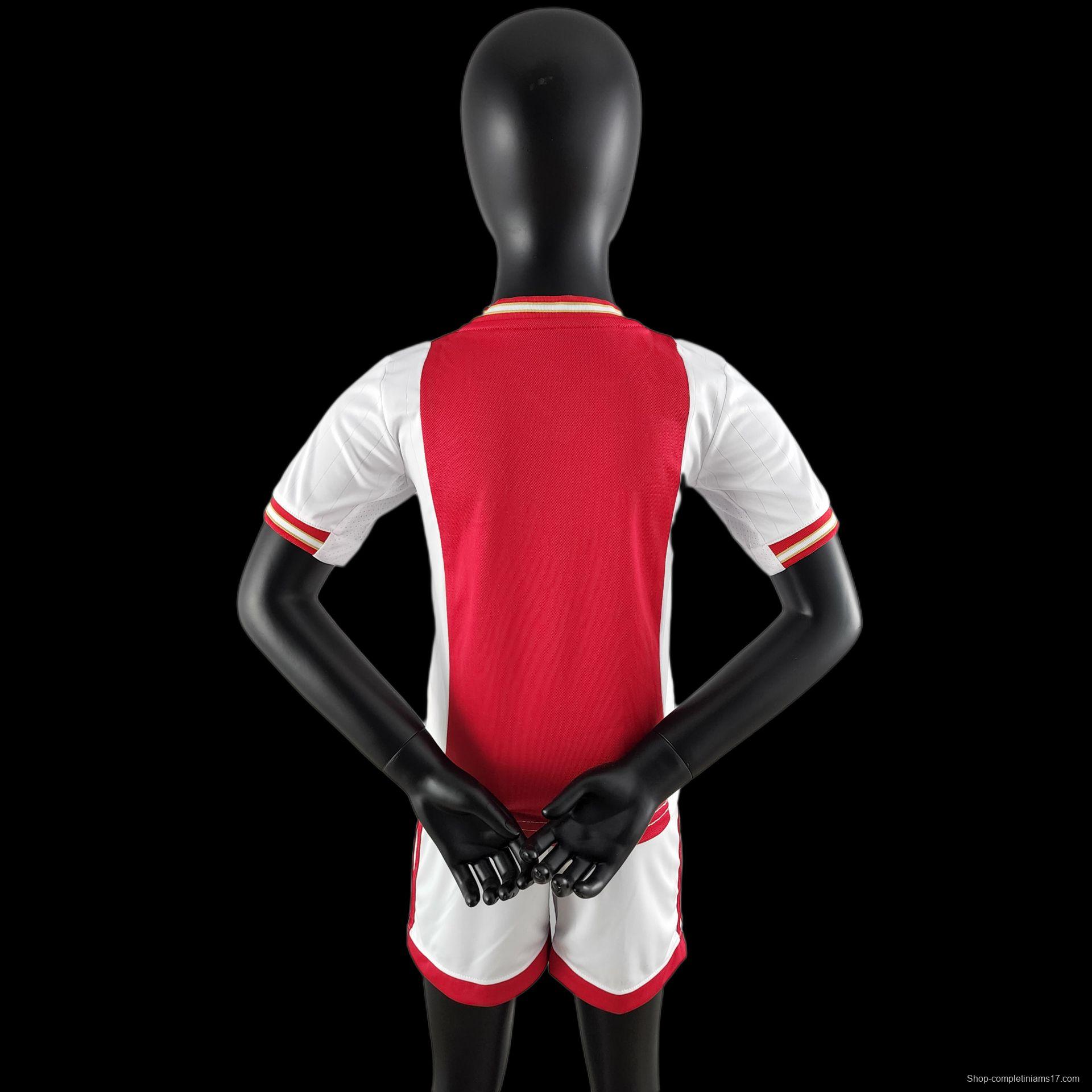 22/23 Kids Kit Ajax Home Size：16-28 Soccer Jersey