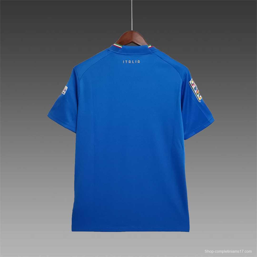 2022 Italy Home Soccer Jersey With Nations League Patch