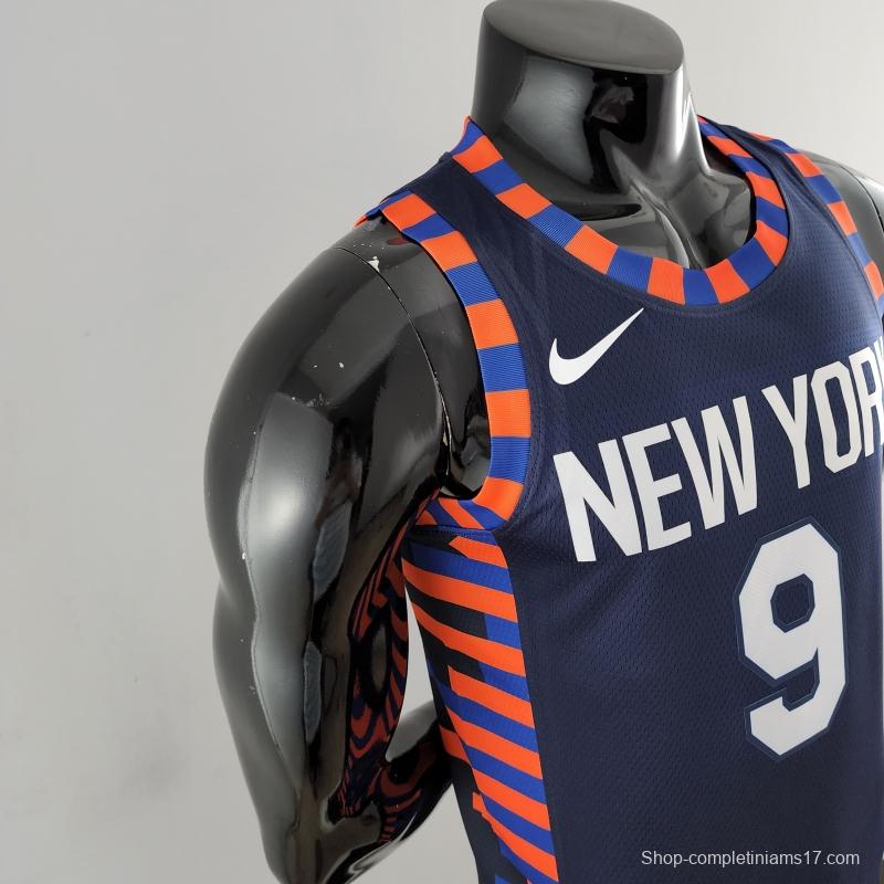 New York Knicks Barrett #9 Striped NBA Jersey