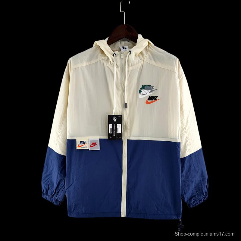 2022 NIKE Windbreaker Nike Beige Blue