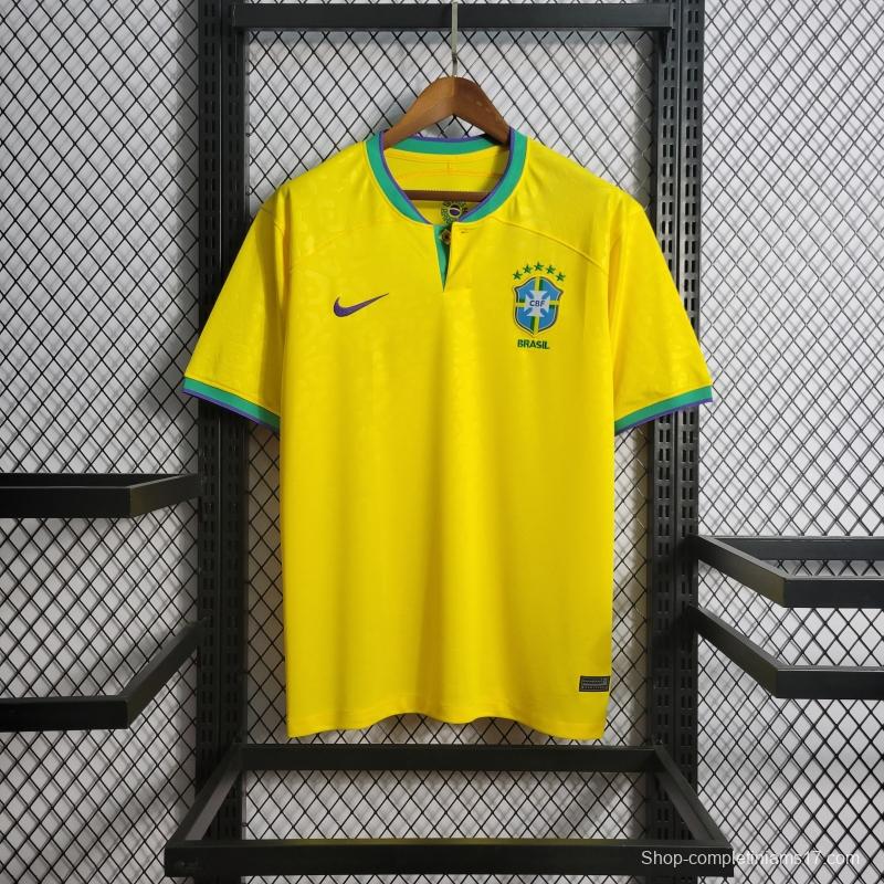 2022 Brazil Home Club World Cup National Team Soccer Jersey