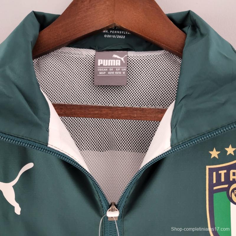 2022 Italy Windbreaker White-Green