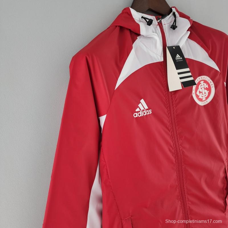 2022 SC Internacional Windbreaker Red And White