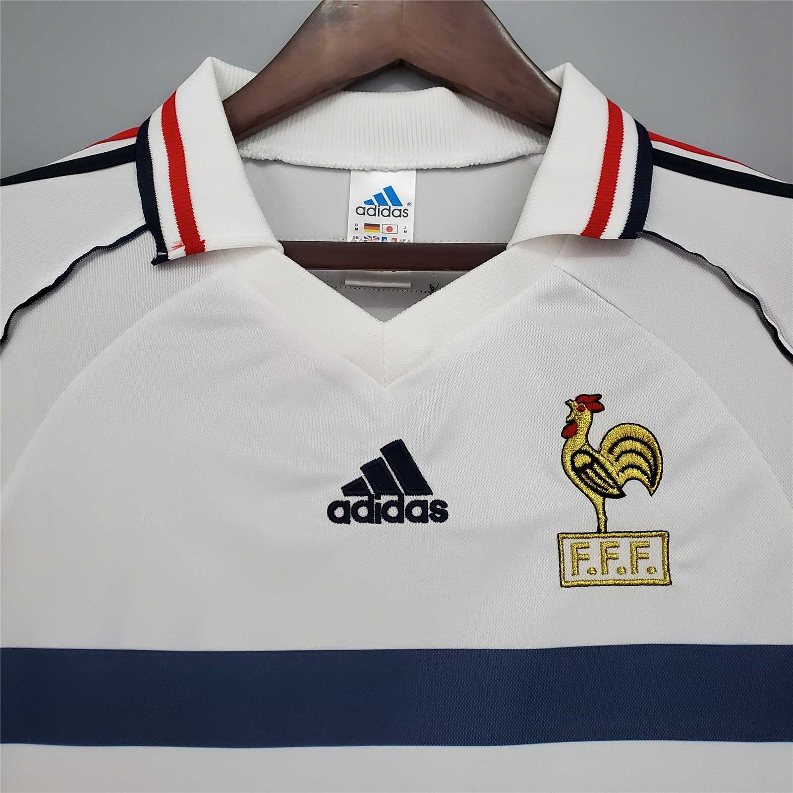 Retro 1998 France Away White Soccer Jersey