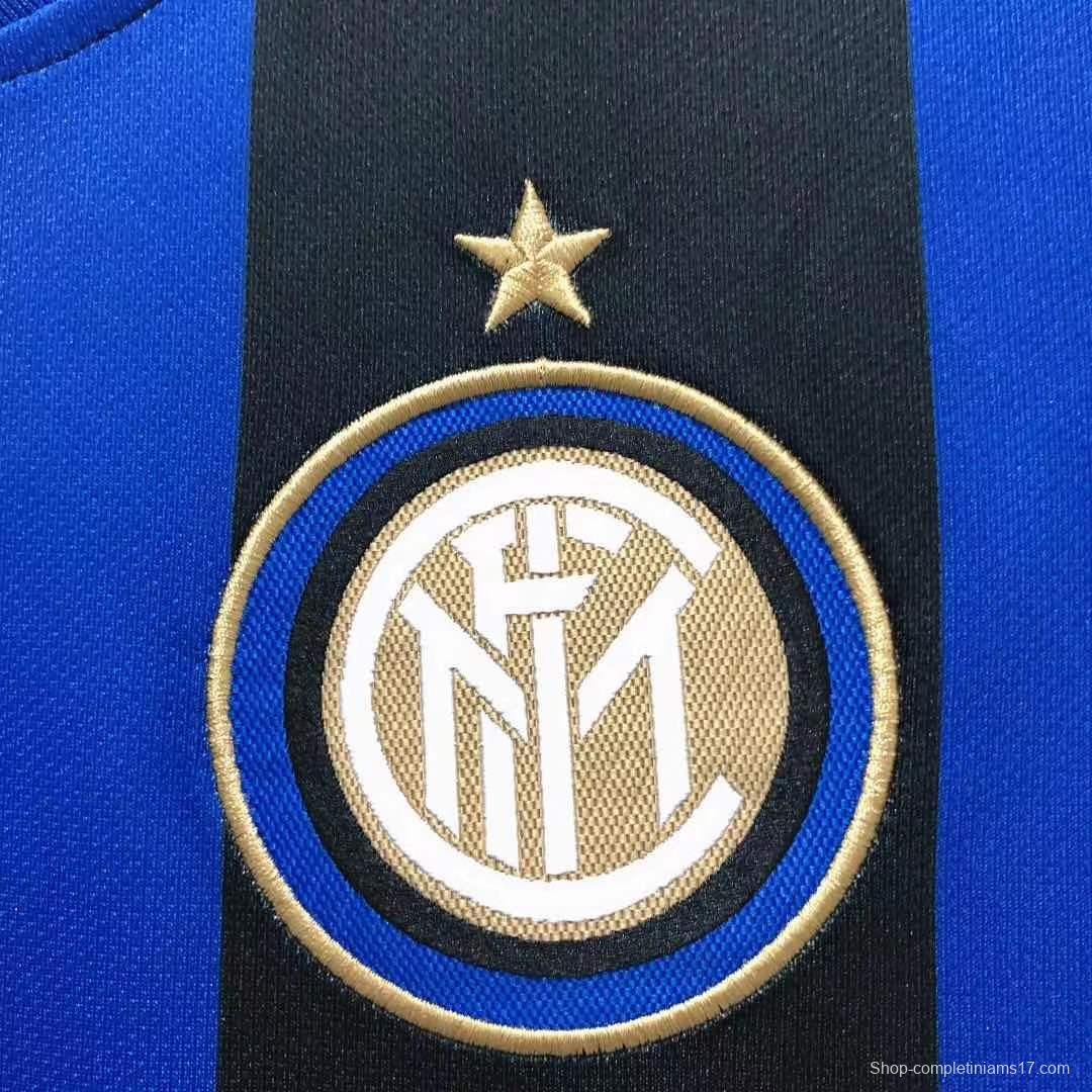 Retro 08/09 Inter Milan Home Champions Version Soccer Jersey