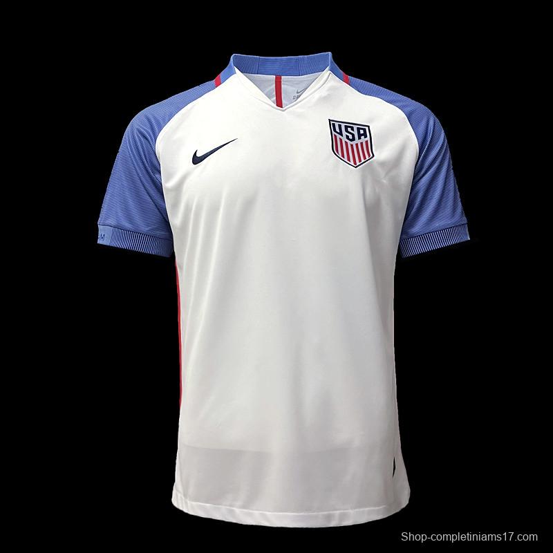 Retro 2016 USA Home Soccer Jersey