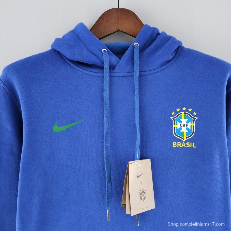 2022 Brazil Hoodie Blue