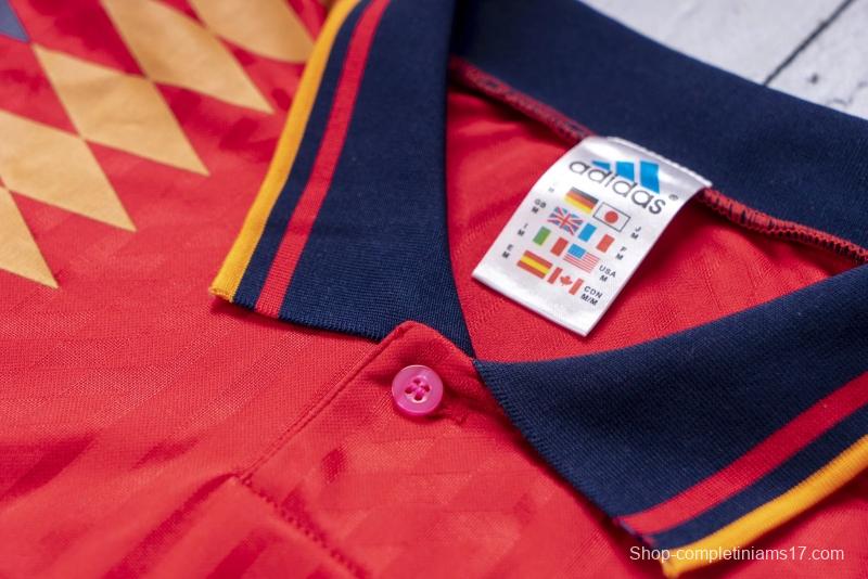 Retro 1994 Spain Home Soccer Jersey