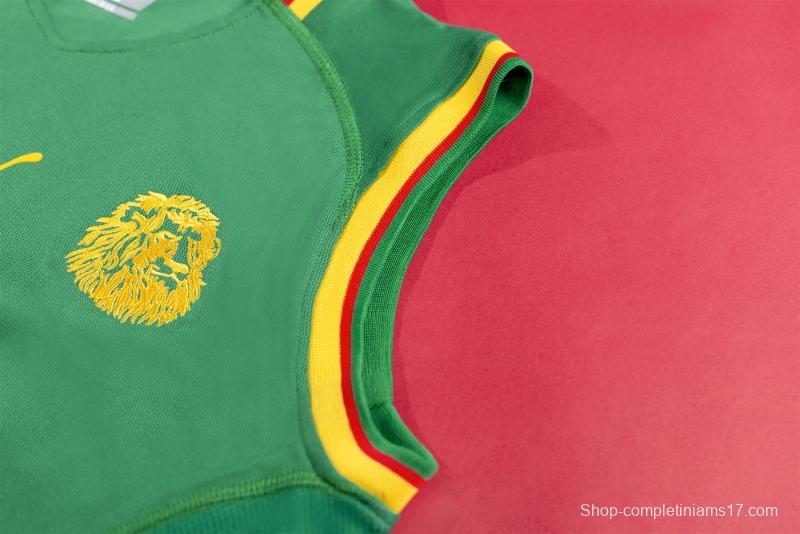 Retro 2002 Cameroon Home Soccer Jersey