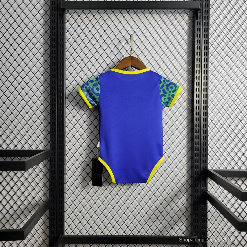 2022 Baby Brazil Away  9-12 Baby Soccer Jersey