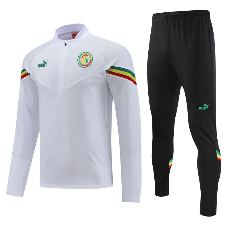 2022 Senegal White Half Zipper Tracksuit