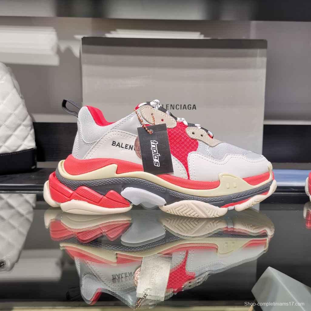 Men/Women Balenciaga Triple S Sneaker Red/Purple Item Ab5580330