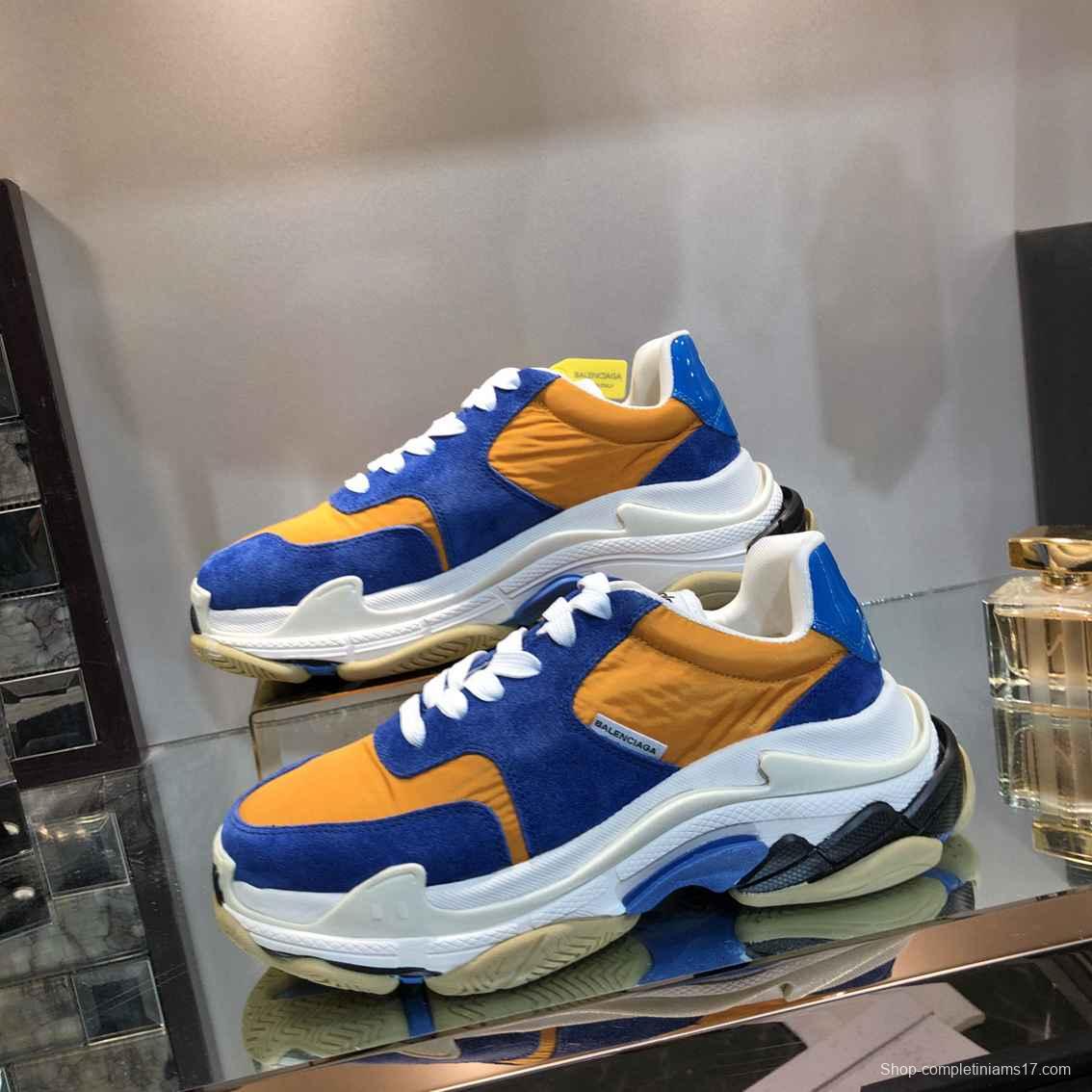 Men/Women Balenciaga Triple S Sneaker Navy/Brown Item 6380340