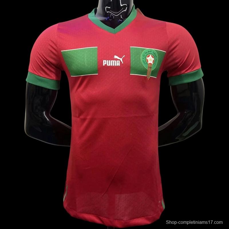 Player Version 2022 Morocco Home Jersey