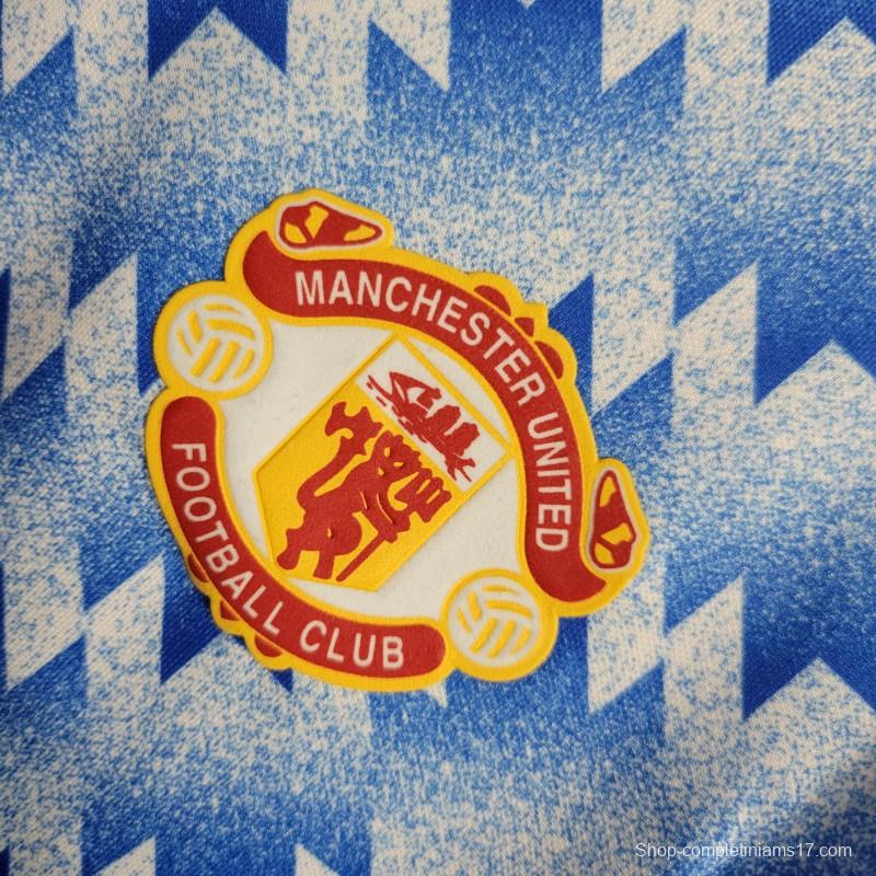 Retro Long Sleeve 90/92 Manchester United Away Jersey