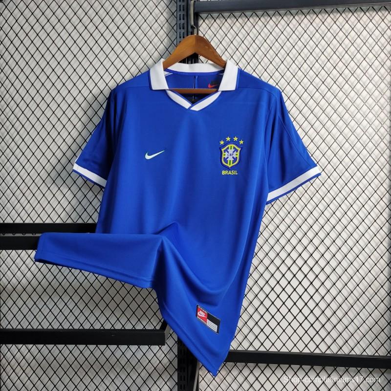 Retro 1997 Brazil Away Blue Jersey