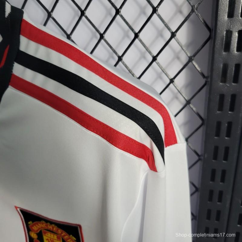 22/23 Long Sleeves Manchester United Away White Jersey