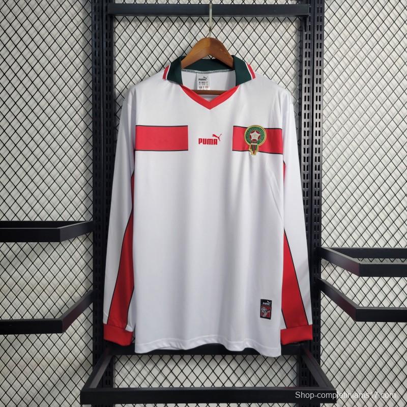 Retro Long Sleeve 1998 Morocco Away Soccer Jersey