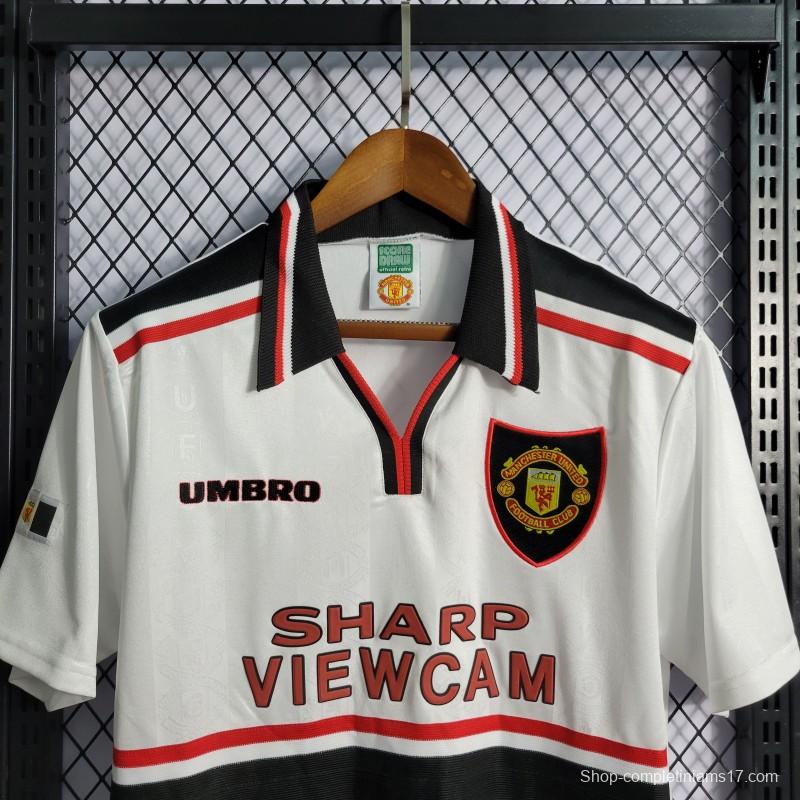 Retro 97-99 Manchester United White Jersey