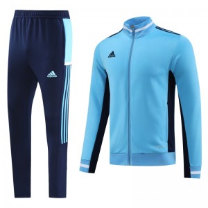 2023 Adidas Sky Blue Black Full Zipper Jacket +Pants