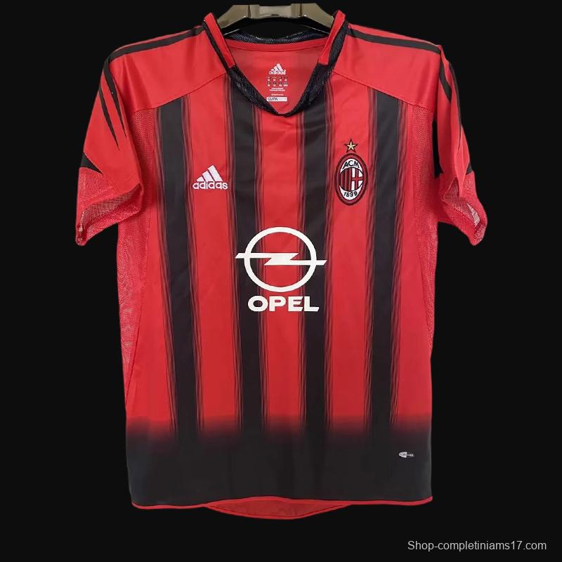 Retro 04/05 AC Milan Home Authentic Jersey