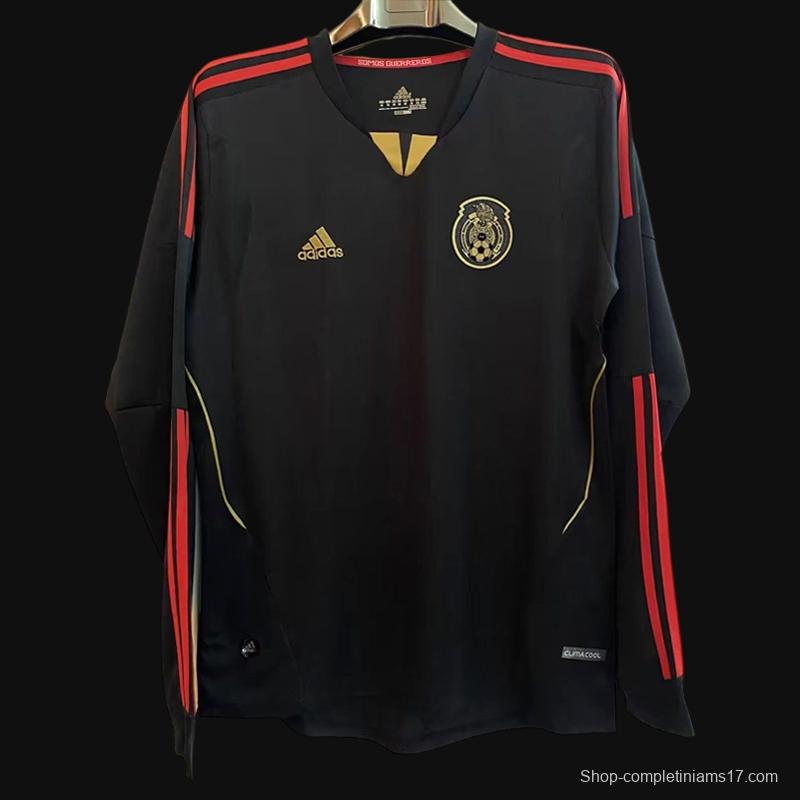 Retro 2011 Mexico Away Black Long Sleeve Jersey