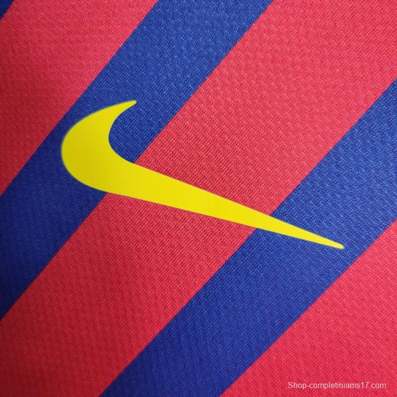 Retro Long Sleeve 11-12 Barcelona Home Soccer Jersey