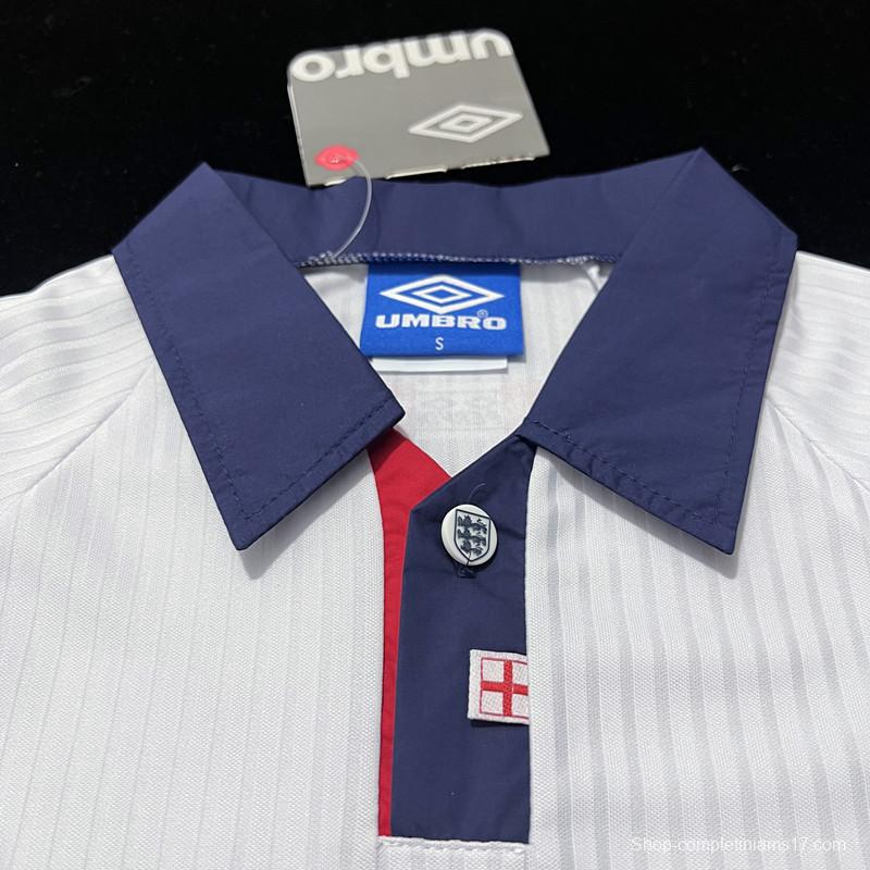 Retro 1998 England Home Soccer Jersey