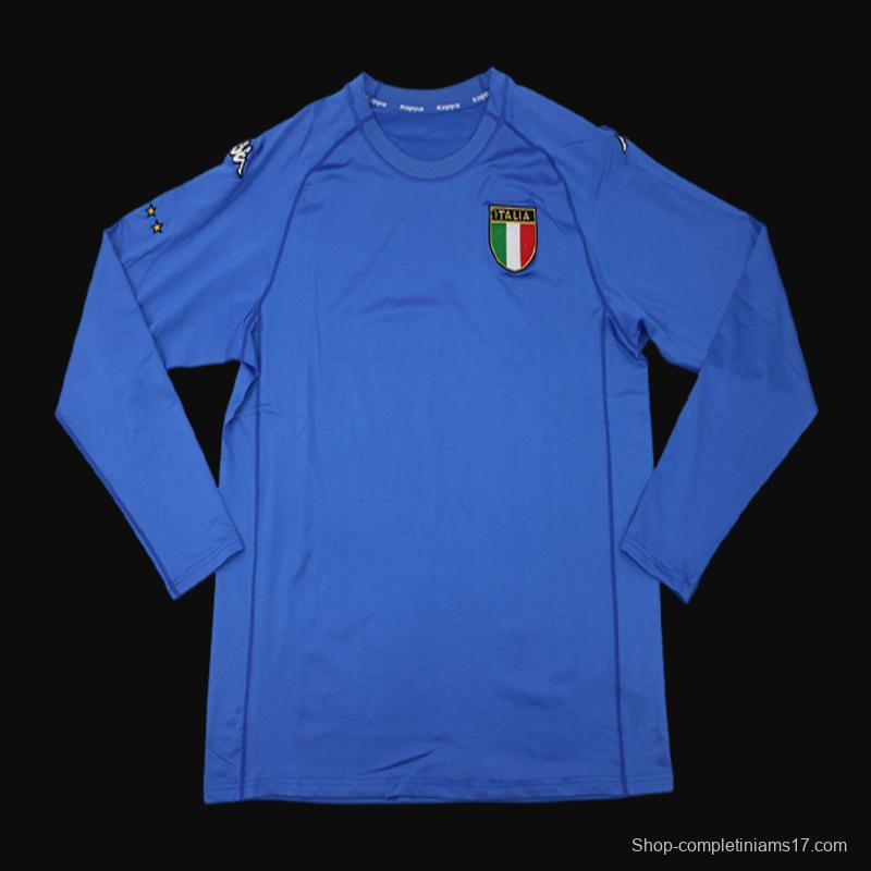 Retro 2000 Italy Home Long Sleeve Jersey