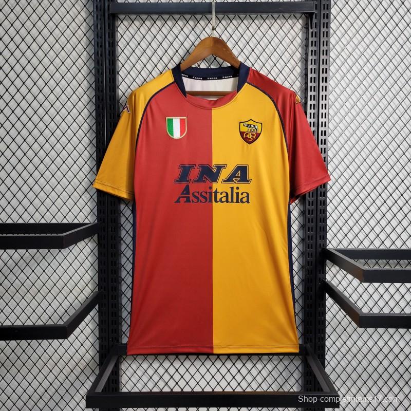 Retro 01/02 Roma Home European Jersey