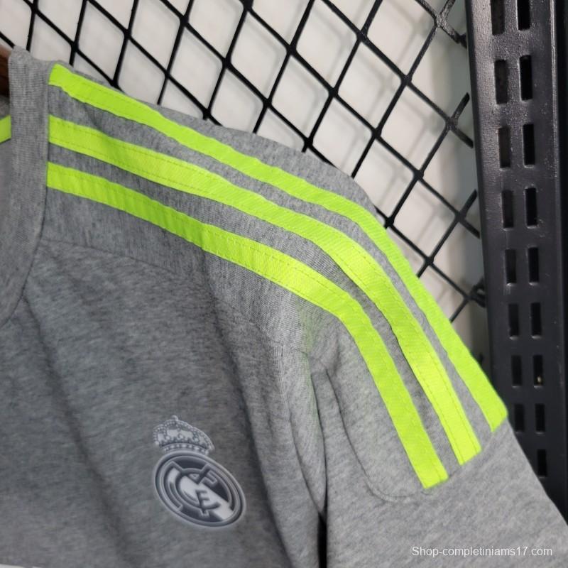 Retro 15/16 Real Madrid Away Grey Soccer Jersey