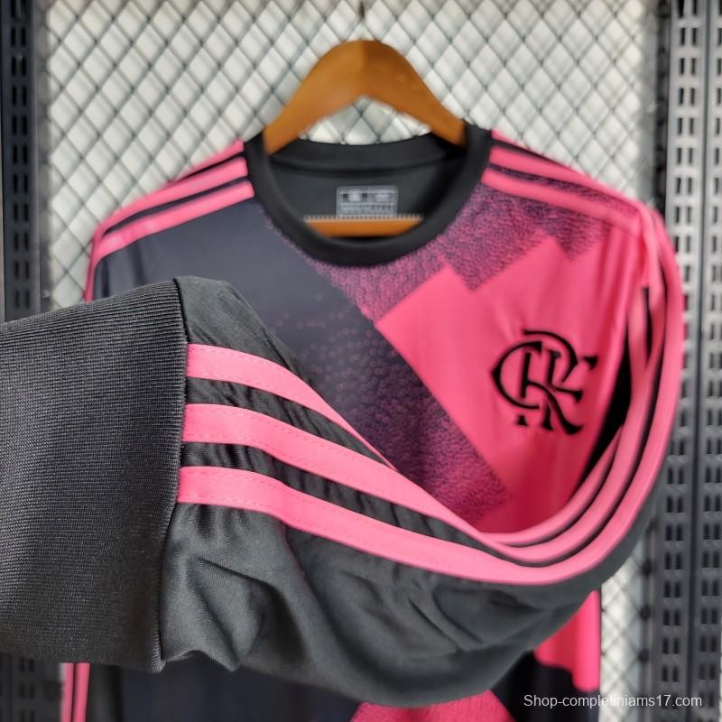 23-24 Flamengo Pink Long Sleeve Jersey