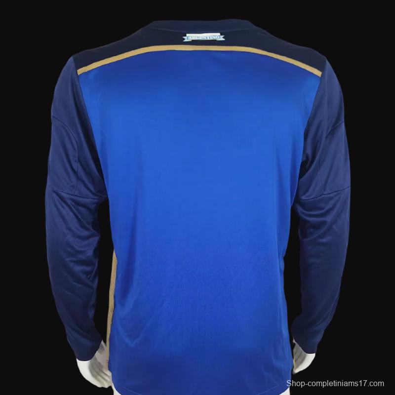 Retro 2014 Argentina Home Long Sleeve Soccer Jersey