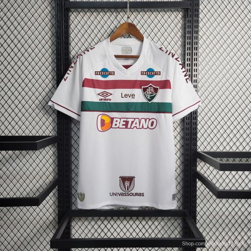 23/24 Fluminense Away White Jersey+All Sponsors