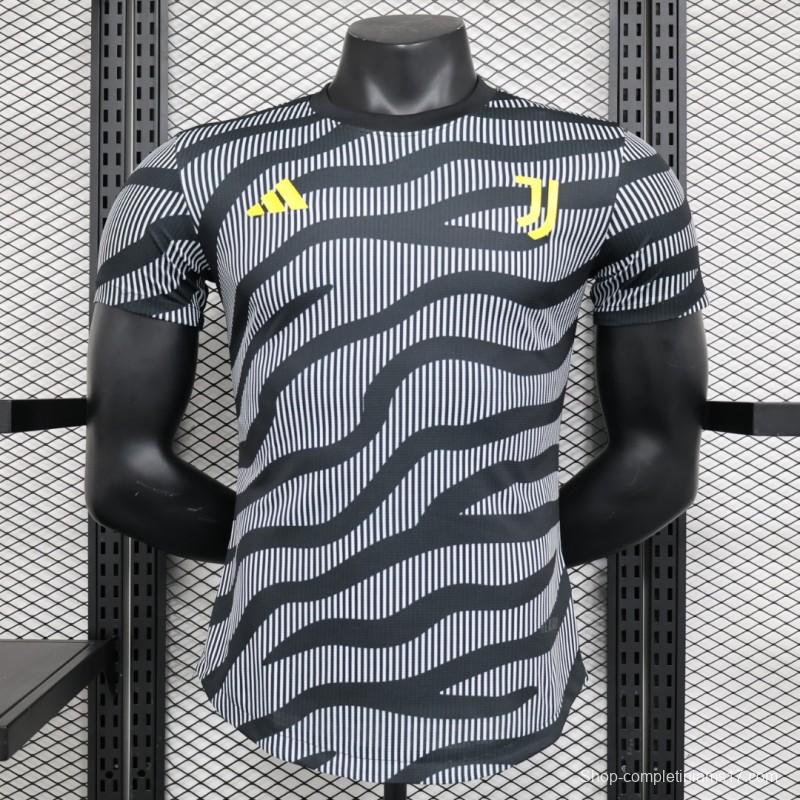 Player Version 23/24 Juventus Third Black Stripe Training Jersey