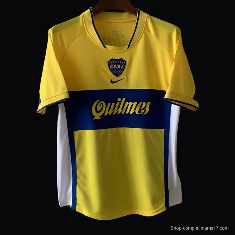 Retro 01/02 Boca Juniors Away Yellow Jersey