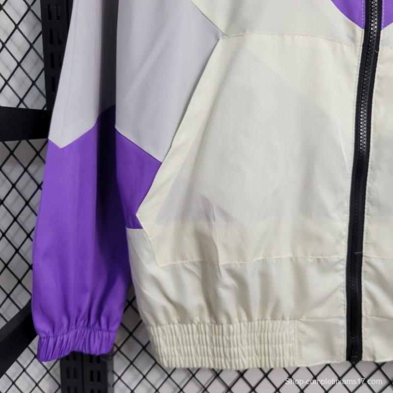 23-24 Sao Paulo White Purple Windbreaker