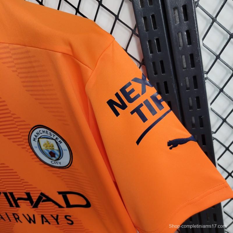 22-23 Manchester City Orange Goalkeeper Jersey